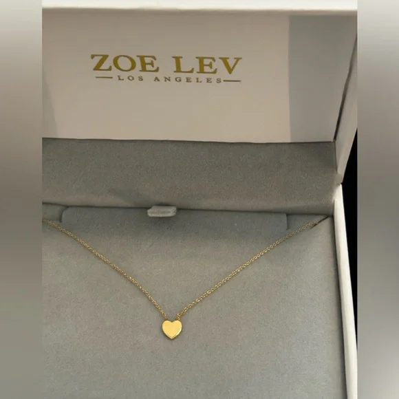 14k Gold Heart Necklace - Picture 10 of 12